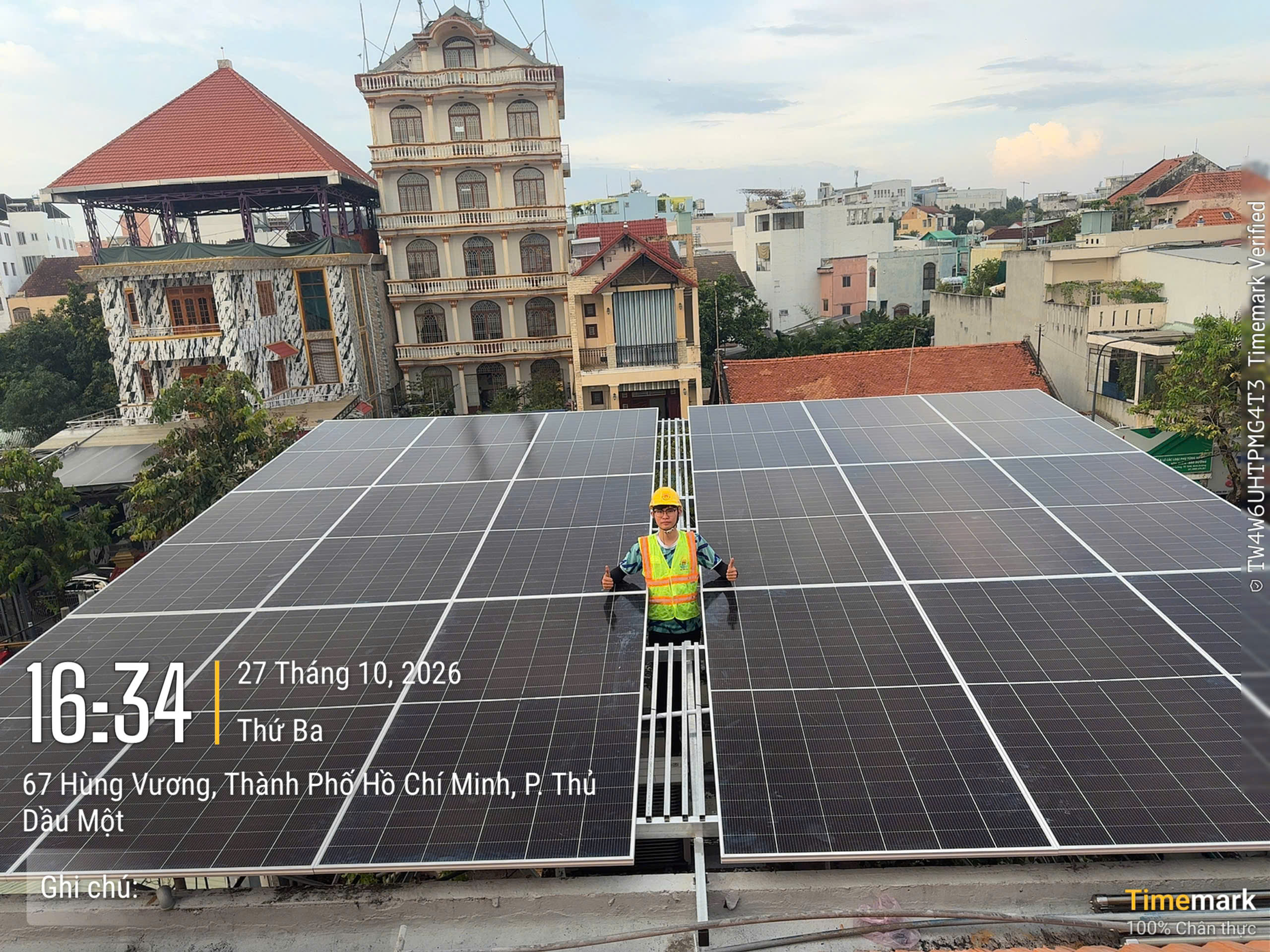 HỆ THỐNG ĐIỆN MẶT TRỜI HYBRID 17.04 kWp TẠI THỦ DẦU MỘT