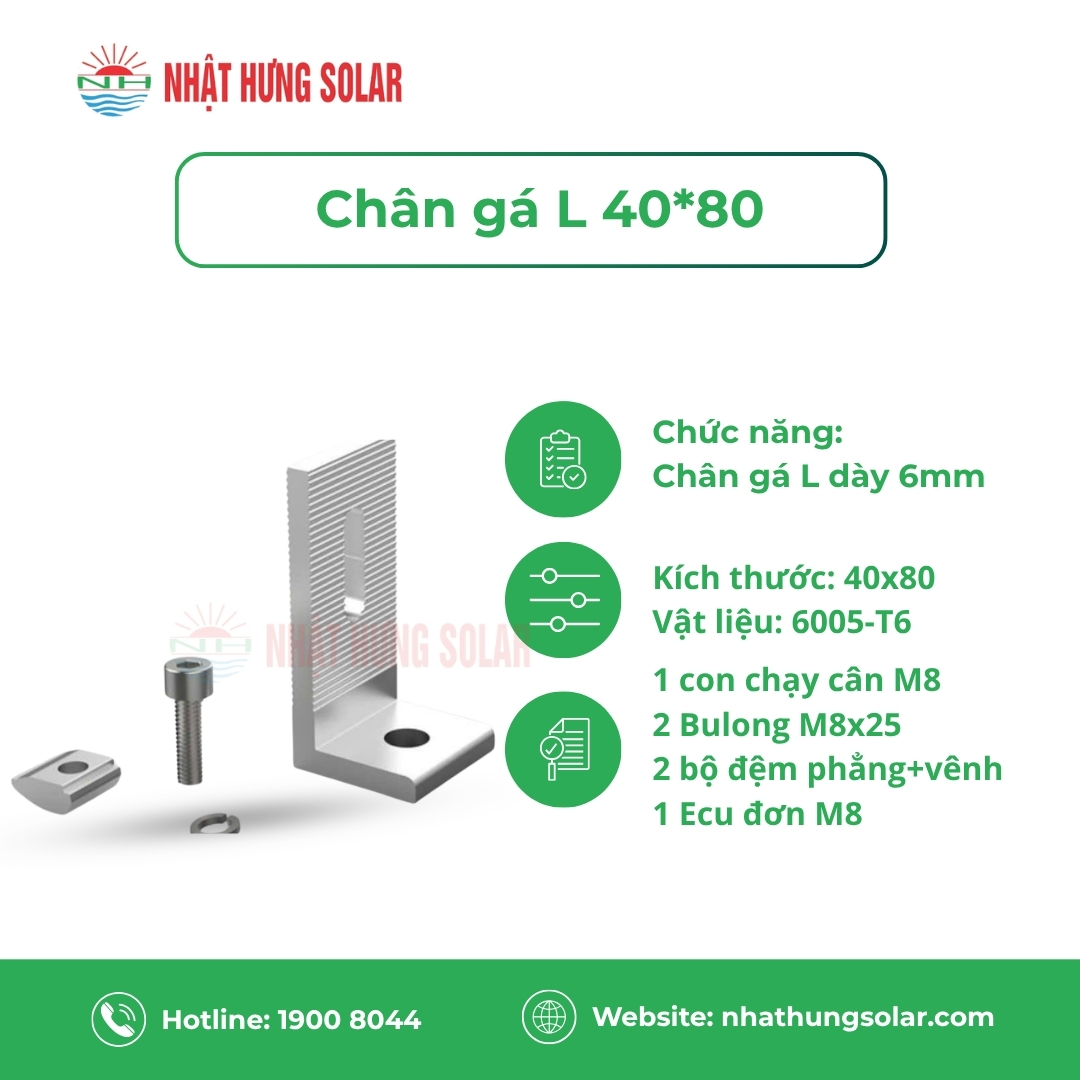 Chân gá L 40*80