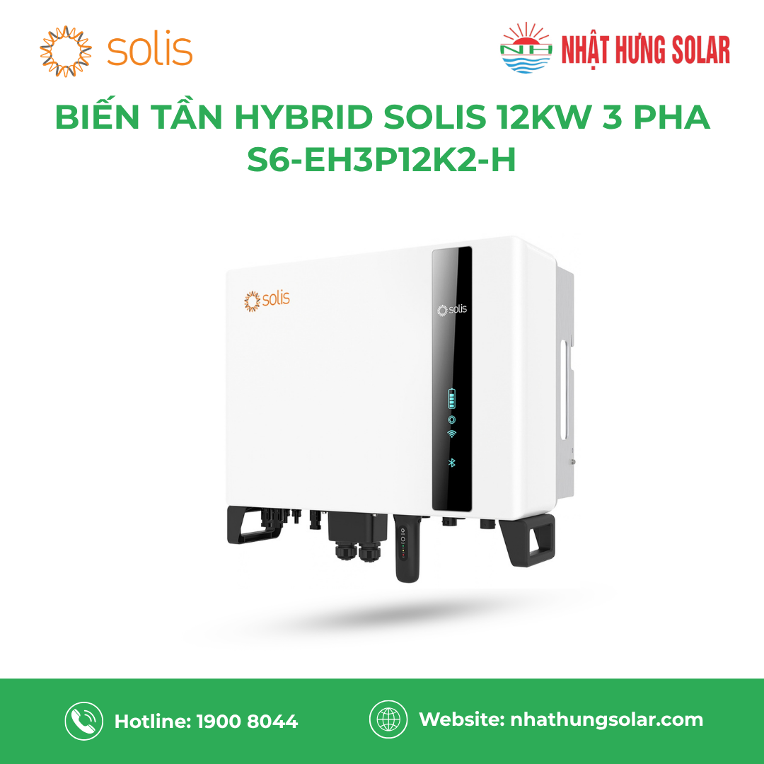Biến tần hybrid Solis 12kW 3 pha áp cao (S6-EH3P12K2-H)