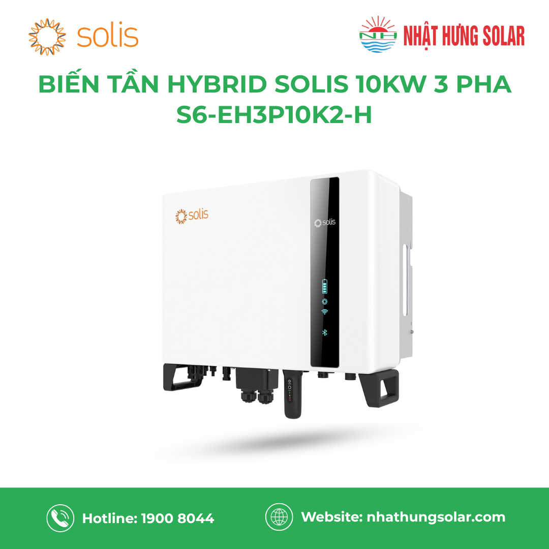 Biến tần hybrid Solis 10kW 3 pha áp cao (S6-EH3P10K2-H)