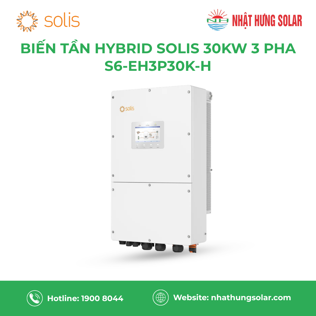 Biến tần hybrid Solis 30kW 3 pha áp cao (S6-EH3P30K-H)