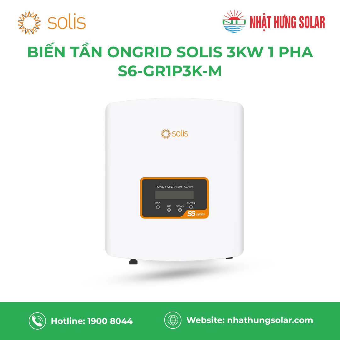 Ongrid Inverter Solis 3kW 1 pha (S6-GR1P3K-M)
