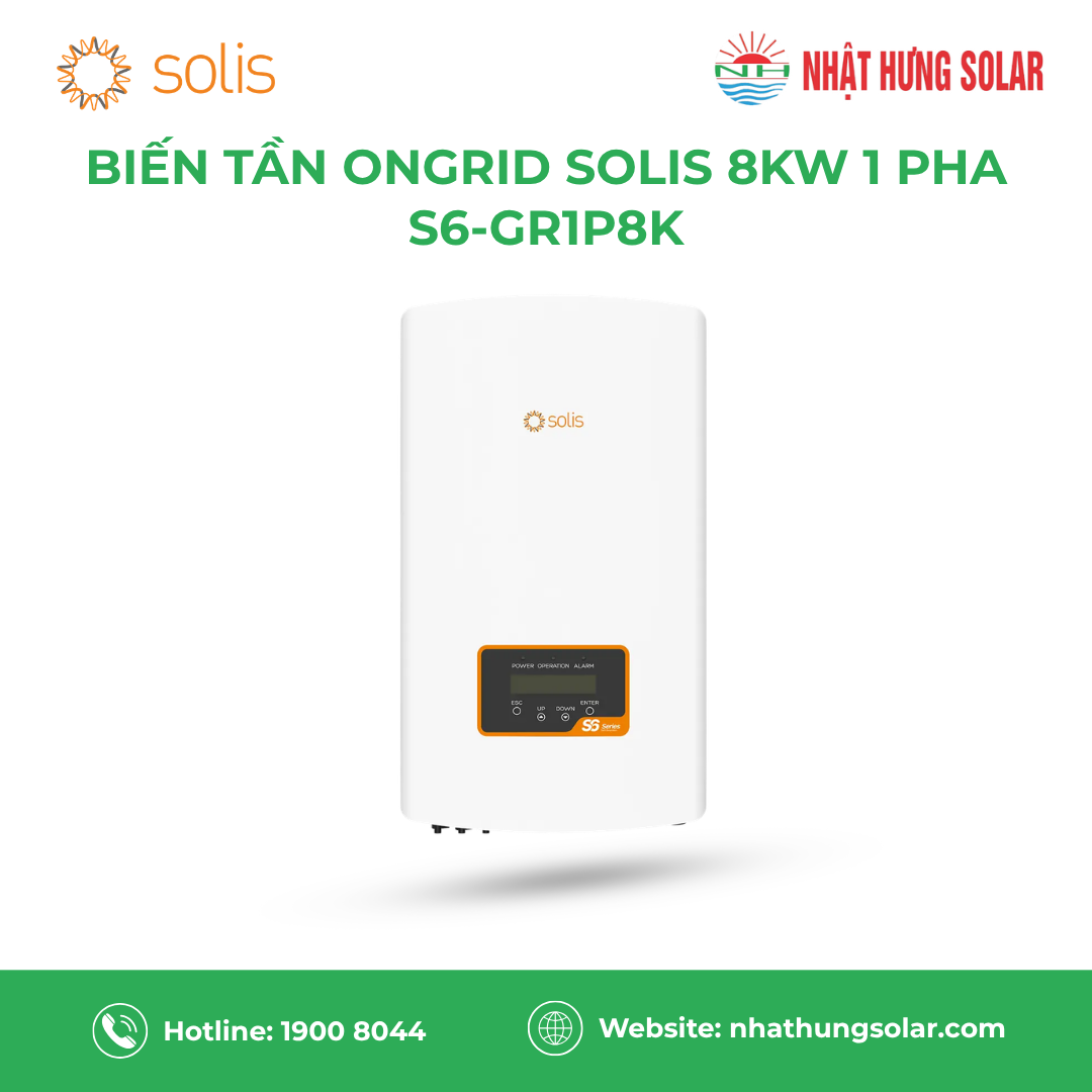 Ongrid Inverter Solis 8kW 1 pha (S6-GR1P8K)