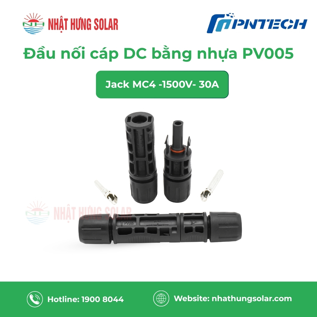 Đầu nối cáp DC bằng nhựa PV005